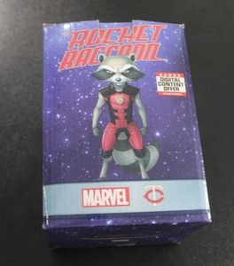 lot 107 image: 2017 Minnesota Twins Rocket Raccoon Bobblehead
