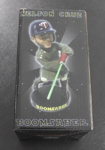 lot 118 image: 2020 Minnesota Twins Nelson Cruz Star Wars Boomsaber Bobblehead