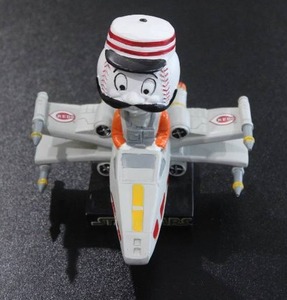 lot 123 image: 2016 Cincinnati Reds Star Wars Mr. Red Legs X-Wing Fighter Bobblehead No Box