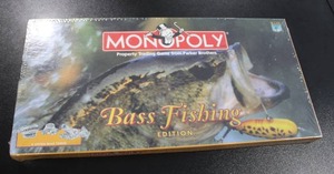 lot 124 image: 1998 Monopoly Bass Fishing Edition Sealed Board Game