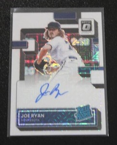 lot 128 image: 2022 Donruss Optic Joe Ryan Autograph Rookie Card 3399  Only 99 Exist