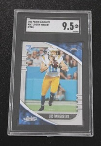 lot 133 image: 2020 Absolute Justin Herbert #167 Rookie Card SGC 9.5