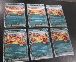lot 134 image: 2025 Pokemon Charizard EX Lenticular Jumbo Card Lot  6 Cards