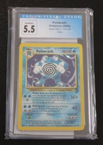 lot 143 image: 2000 Pokemon Base Set 2 Holo Poliwrath #15130 CGC 5.5