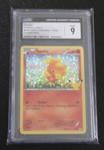 lot 146 image: 2021 Pokemon McDonalds Collection Conetti Holo Torchic #1125 CGC 9