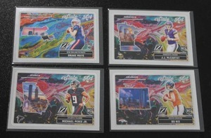 lot 152 image: 2024 Zenith State of the Art Penix - Maye - Nix - McCarthy Rookie Card Lot  4 Cards