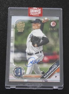 lot 160 image: 2023 Topps Archives Signature Series Matt Manning Auto 2891  Only 91 Exist
