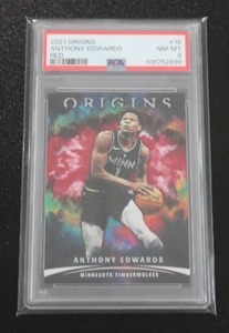 lot 161 image: 2021-22 Origins Red Anthony Edwards #16 PSA 8