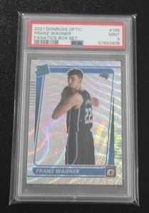 lot 165 image: 2021-22 Optic Fanatics Box Set Franz Wagner #185 PSA 9