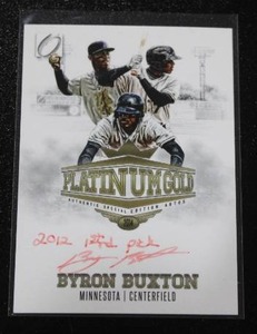lot 170 image: 2014 Onyx Platinum Gold Red Ink Autograph Byron Buxton 1010  Only 10 Exist