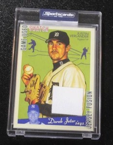 lot 176 image: 2001 Jersey Fusion Justin Verlander Jersey Relic