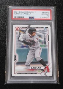 lot 177 image: 2021 Bowman Draft Jordan Lawlar #194 PSA 10