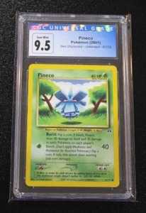 lot 186 image: 2001 Pokemon Neo Discovery Pineco #6175 CGC 9.5