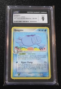 lot 187 image: 2004 Pokemon Team Rocket Returns Quagsire #26109 CGC 9