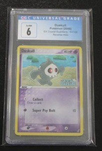lot 200 image: 2006 Pokemon EX Crystal Guardians Stamped Reverse Holo Duskull #51100 CGC 6