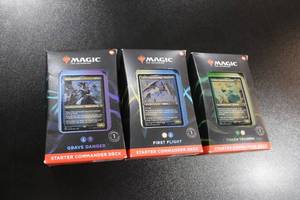 lot 217 image: Magic The Gathering Factory Sealed Starter Commander Deck Lot  3 Decks