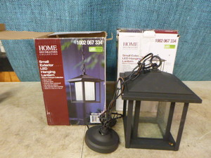 lot 114 image: 2 Home Decorations Small Exterior LED Hanging Lanterns