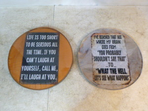 lot 129 image: 2 Handcrafted Resin Plaques