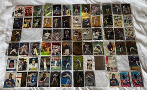 lot 34 image: Randy Johnson 68 Card Baseball Lot - Chrome, Gold, Metal, Inserts, Diecut, Holo and More