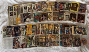lot 43 image: 166 Card Baseball Binder - All Star Large Format Cards - Nolan Ryan, Ken Griffey Jr., Frank Thomas, George Brett, Paul Molitor, and More