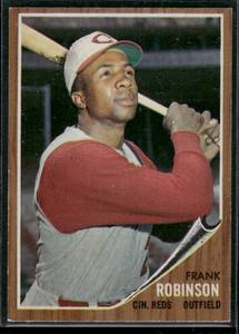 lot 37A image: Frank Robinson  1962 Topps #350  Cincinnati Reds Baseball Card