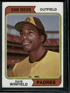 lot 39A image: Dave Winfield RC 1974 Topps #456  San Diego Padres Baseball Card