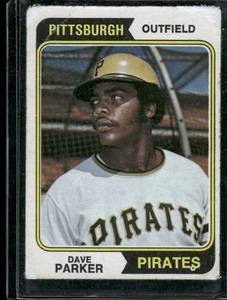 lot 46A image: Dave Parker RC 1974 Topps #252  Pittsburgh Pirates Baseball Card