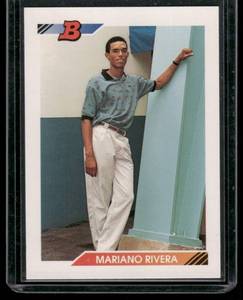 lot 47A image: Mariano Rivera RC 1992 Bowman #302  New York Yankees Baseball Card