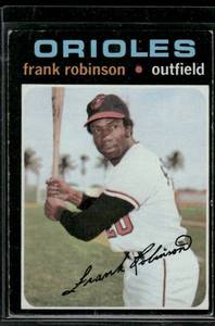 lot 61 image: Frank Robinson High #  1971 Topps #640  Baltimore Orioles Baseball Card