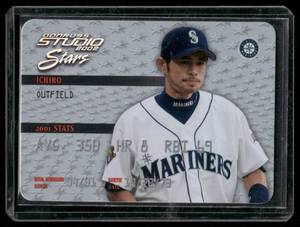 lot 69 image: Ichiro Suzuki  2002 Donruss Studio Stars #SS-14  Seattle Mariners Baseball Card
