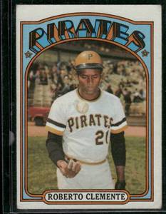 lot 73 image: Roberto Clemente  1972 Topps #309  Pittsburgh Pirates Baseball Card