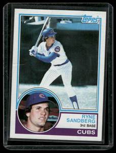 lot 120 image: Ryne Sandberg RC 1983 Topps #83  Chicago Cubs Baseball Card