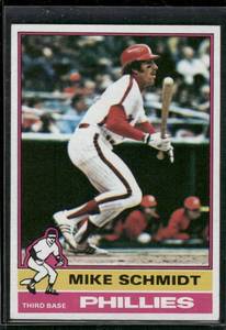 lot 122 image: Mike Schmidt  1976 Topps #480  Philadelphia Phillies Baseball Card