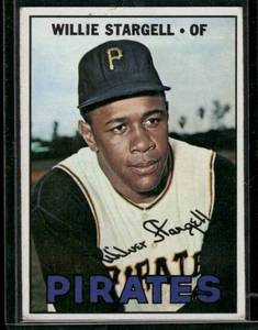 lot 125 image: Willie Stargell  1967 Topps #140  Pittsburgh Pirates Baseball Card