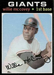 lot 133 image: Willie McCovey  1971 Topps #50  San Francisco Giants Baseball Card