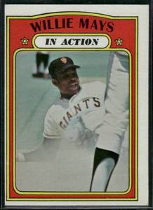 lot 134 image: Willie Mays  1972 Topps #50  San Francisco Giants Baseball Card