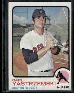 lot 140 image: Carl Yastrzemski  1973 Topps #245  Boston Red Sox Baseball Card