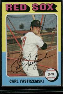 lot 177 image: Carl Yastrzemski  1975 Topps #280  Boston Red Sox Baseball Card