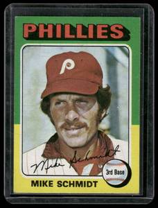lot 179 image: Mike Schmidt  1975 Topps #70  Philadelphia Phillies Baseball Card