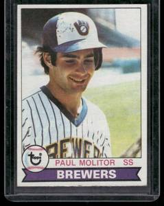 lot 185 image: Paul Molitir 2nd Year  1979 Topps #24  Milwaukee Brewers Baseball Card