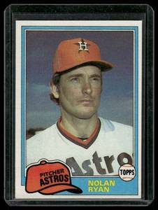 lot 187 image: Nolan Ryan  1981 Topps #240  Houston Astros Baseball Card