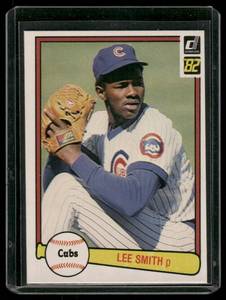 lot 190 image: Lee Smith RC 1982 Donruss #252  Chicago Cubs Baseball Card