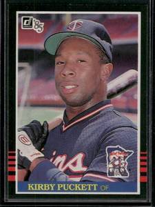 lot 192 image: Kirby Puckett RC 1985 Donruss #438  Minnesota Twins Baseball Card