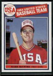 lot 194 image: Mark McGwire RC 1985 Topps #401  USA Baseball Card