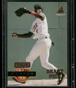 lot 241 image: Torii Hunter RC 1994 Pinnacle Artists Proofs #267  Minnesota Twins Baseball Card
