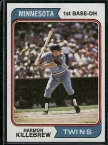 lot 253 image: Harmon Killebrew  1974 Topps #400  Minnesota Twins Baseball Card