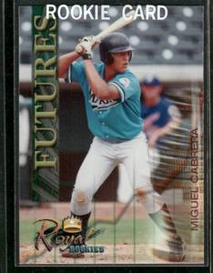 lot 258 image: Miguel Cabrera RC 2000 Royal Rookies #6  Florida Marlins Baseball Card