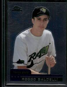 lot 265 image: Rocco Baldelli RC 2000 Topps Chrome Traded & Rookies #T86  Tampa Bay Devil Rays Baseball Card