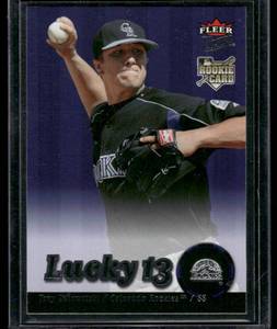 lot 284 image: Troy Tulowitzki RC 2007 Fleer Ultra Lucky 13 #242  Colorado Rockies Baseball Card