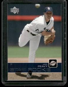 lot 289 image: Jake Peavy RC 2003 Upper Deck #26  San Diego Padres Baseball Card